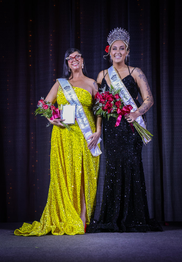 Image of Ms. Marion Popcorn Andrea Campbell and 1st runner up Shanda Williamson.